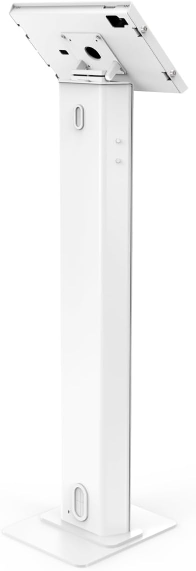Compulocks iPad Air M2 & M3 13" Apex Enclosure Brandable Floor Stand – Secure Tablet Display Kiosk Mount, Digital Signage, POS Display - White