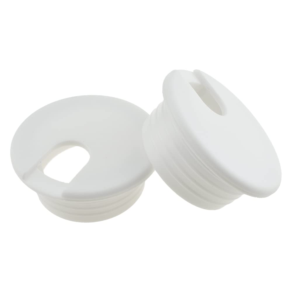 HAHIYO 2Pcs 1.5Inch/38mm White ABS Plastic U-Shaped Desk Grommet Wire Grommet Cable Management Cord Hole Cover Desk Wire Hole Insert Wire Organizer for Computer Office Home School Equipment Systems