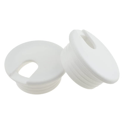 HAHIYO 2Pcs 1.5Inch/38mm White ABS Plastic U-Shaped Desk Grommet Wire Grommet Cable Management Cord Hole Cover Desk Wire Hole Insert Wire Organizer for Computer Office Home School Equipment Systems
