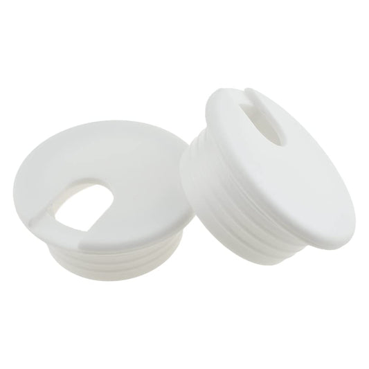 HAHIYO 2Pcs 1.5Inch/38mm White ABS Plastic U-Shaped Desk Grommet Wire Grommet Cable Management Cord Hole Cover Desk Wire Hole Insert Wire Organizer for Computer Office Home School Equipment Systems