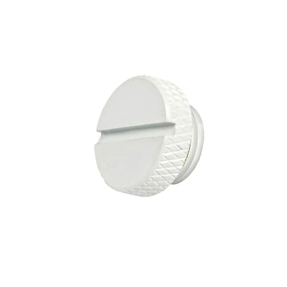 Dracaena.io 12 Pack G1/4" Thread, Thin Water Stop Plug Fitting with Coin Slot for Computer Water Cooling System, Durable Brass/Copper Material, White