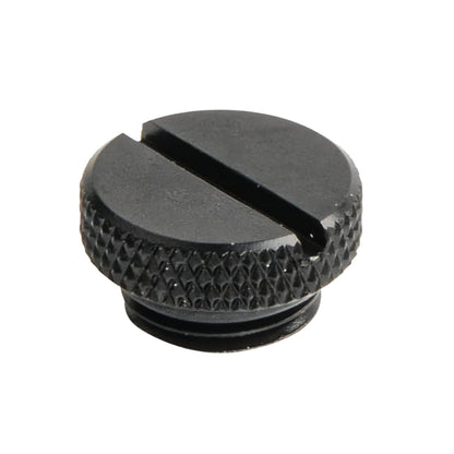 Dracaena.io 6 Pack G1/4" Thread, Thin Water Stop Plug Fitting with Coin Slot for Computer Water Cooling System, Durable Brass/Copper Material, Black
