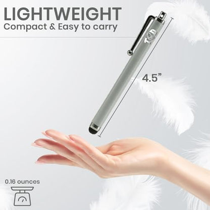 TCD 100 Pack Capacitive Universal Stylus Pens – Premium Colorful Long Metal Smart Pen for iPad, iPhone, Android, Samsung Tablet & All Touchscreen Devices