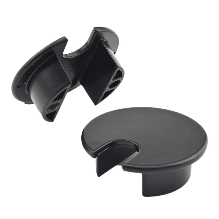 HAHIYO 2Pcs 1.38Inch/35mm Black Zinc Alloy Desk Grommet Wire Grommet Cable Management Cord Hole Cover Desk Wire Hole Insert Wire Organizer for Computer Office Home School Equipment Systems