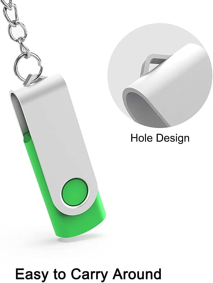 KOOTION 5 Pack 64GB USB 2.0 Flash Drive Thumb Drives - Mixed Color