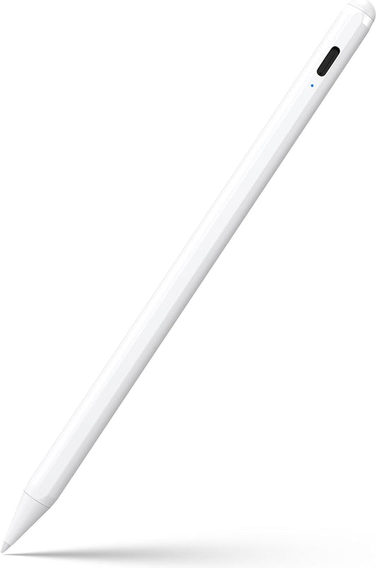 Stylus Pen for iPad 6th-11th Generation-2X Fast Charge Active Pencil Compatible with 2018-2025 Apple iPad Pro 11"/12.9"/M4, iPad Air 3/4/5/M2/M3,iPad mini 5/6 Gen-White