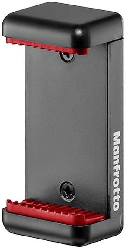 Manfrotto Mini Tripod with Universal Smartphone Clamp, Made in Italy, for iPhone with or Without Case, CSC, Vlogging, Videography, MKPIXICLMII-BK