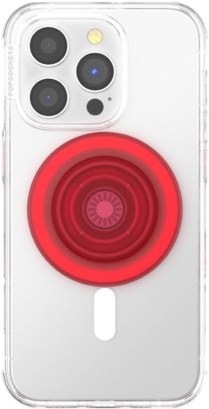 PopSockets Phone Grip for MagSafe with Kickstand, Magnetic Stand, Swappable Top, Secure Hold for iPhone MagSafe Cases, Phone & Tablet Grip - Blanchette Red
