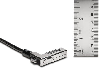 Kensington Slim Combination T-Bar Standard Lock Slot for Laptops, Security Computer Lock Cable, Resettable 4-wheel Number Code with 6 Foot Cable, K60600WW