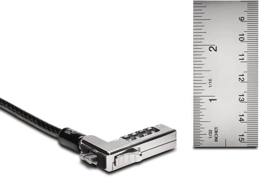 Kensington Slim Combination T-Bar Standard Lock Slot for Laptops, Security Computer Lock Cable, Resettable 4-wheel Number Code with 6 Foot Cable, K60600WW