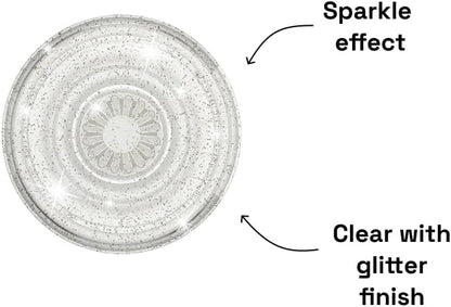 PopSockets Translucent Phone Grip with Expanding Kickstand, PopSockets for Phone, Adhesive Grip, Translucent PopGrip - Clear Glitter Silver