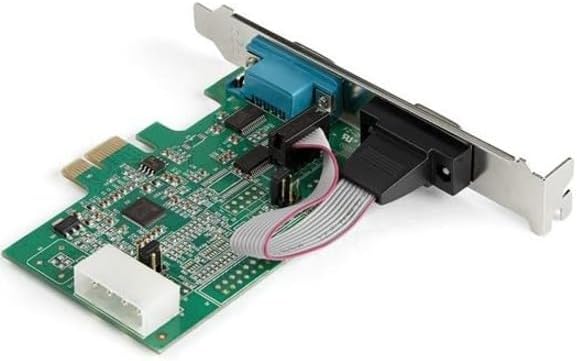 StarTech.com 2-port PCI Express RS232 Serial Adapter Card - PCIe RS232 Serial Host Controller Card - PCIe to Dual Serial DB9 Card - 16950 UART - Expansion Card - Windows & Linux, TAA (PEX2S953)