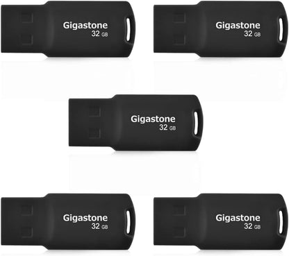 GIGASTONE V70 32GB 5-Pack USB 2.0 Flash Drive Thumb Drive Memory Stick Pen Drive Capless Design Pen Drive
