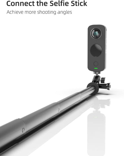 Aluminum 360 Degree Rotation Camera Mount, 1/4 Screw Adjustable Adapter Mount, Compatible with GoPro Hero 12/11/10/9/8/7, DJI, Sony, Xiaomi yi and Other Action Cameras