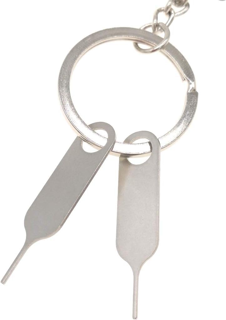 6 Pack PHONSUN Universal Sim Card Tray Removal Tool SD Opening Eject Pin fits Keyring for iPhone iPad Samsung Galaxy Google Pixel Motorola Phones - 3 Small and 3 Large