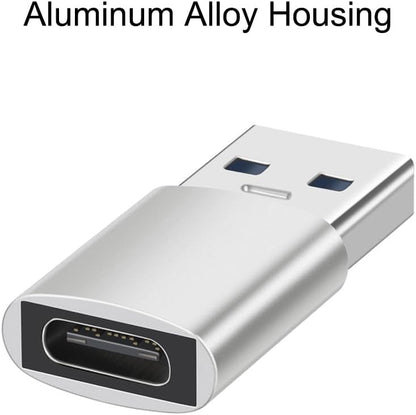 USB A Male to USB C Female OTG Adapter (3 Pack),USB 3.2 GEN2 10Gbps One-Sided High-Speed Data PD60W Fast Charging For PC,Laptop,Charger,Power Bank,AiSiHelper,iphone,Samsung S24 23 22,Carplay,Earphones