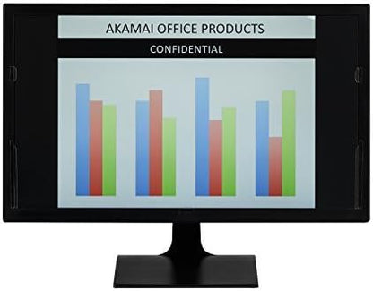 21.5 inch Computer Privacy Screen (16:9) - Black Security Shield - Desktop Monitor Protector - UV & Blue Light Filter by Akamai (21.5 inch Diagonally Measured, Black)