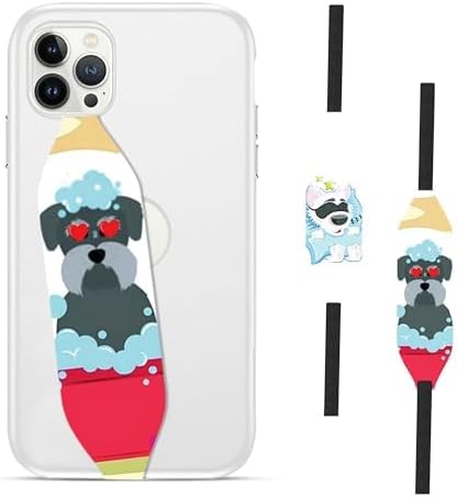 Phone Grip Strap - Pack of 2 Reversible Finger Holder for Phone Back, Customizable Anti-Slip Design, Wireless Charging Compatible Detachable Holder for iPhone - Sleepy Shades