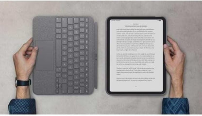 Logitech Combo Touch iPad 10th Gen Case, Detachable Keyboard, Large Precision Trackpad, Backlit Keyboard, Smart Connector - Oxford Gray