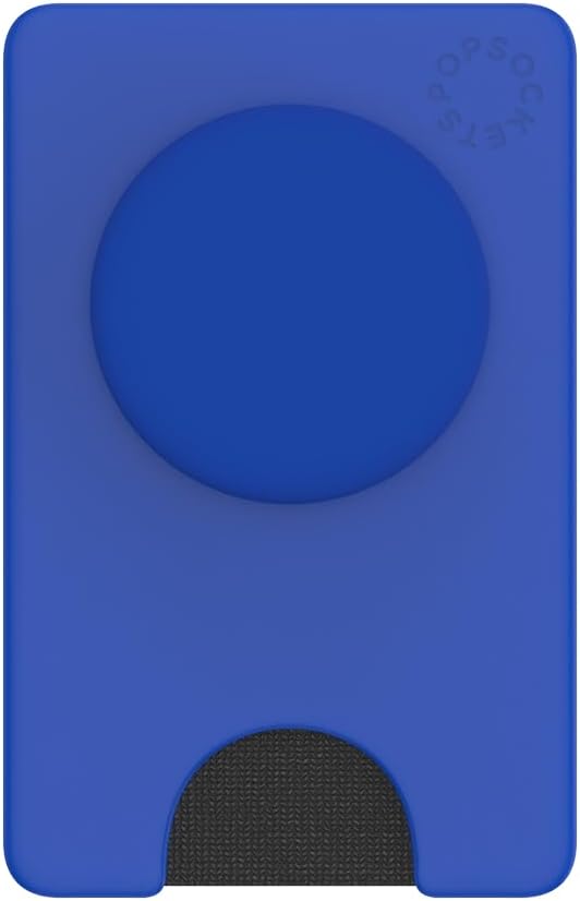 PopSockets Phone Wallet with Expanding Kickstand, Phone Card Holder - Cobalt