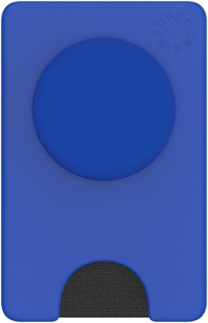 PopSockets Phone Wallet with Expanding Kickstand, Phone Card Holder - Cobalt