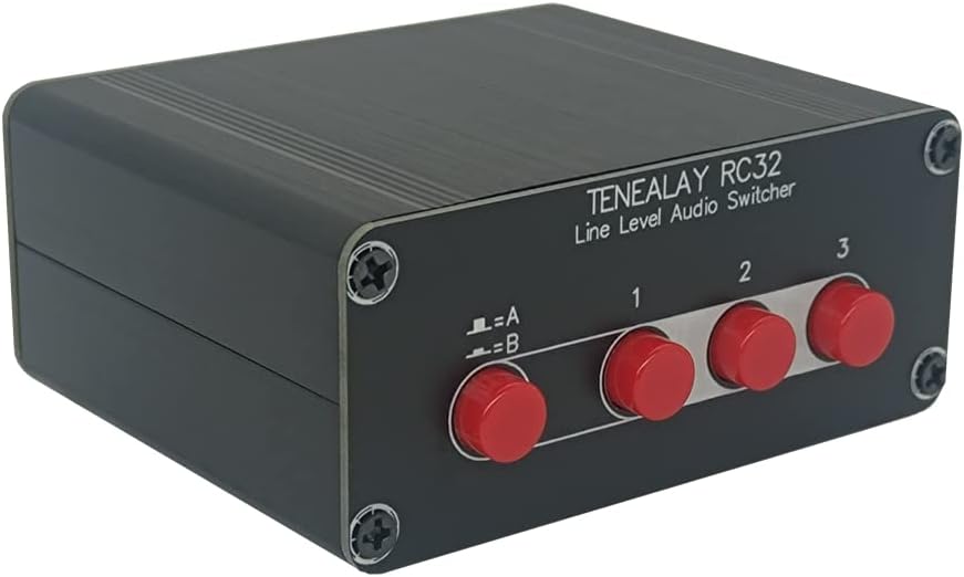 3 in 2 Out RCA Stereo Audio Switch Input Signal Source Switcher Selector Splitter Box -RC32