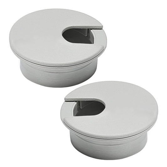 2 Pcs Desk Grommet 2" / 50 mm, Desk Cord Hole Cover, Cable Grommet ABS Plastic, Desk Hole Grommet for Home & Office Pc, Detachable Cable Cord Organizer-Light Grey