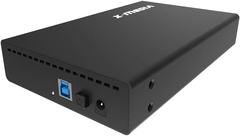 X-MEDIA XM-EN3251U3-BK 3.5-Inch USB 3.0 SATA Aluminum Hard Disk Drive HDD External Enclosure Case, Support 2.5/3.5-Inch SATA / SSD Hard Disk Drive