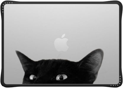 CASETiFY Impact MacBook Air 13.6" (M2-M4) Case [Cushioned Impact Corners/Scratch-Resistant/Anti-Slip Grip] - CAT - Clear Black
