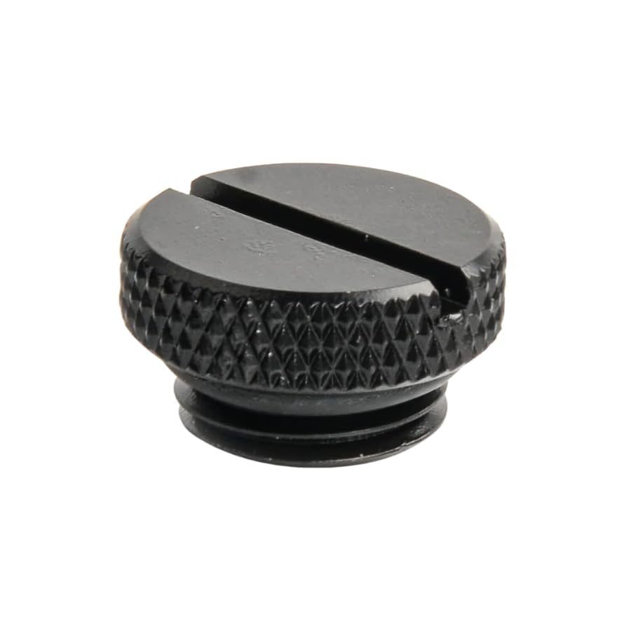 dracaena.io 12 pack G1/4" thread, Thin water Stop Plug Fitting with Coin Slot for Computer water cooling System, durable brass/copper material, Black