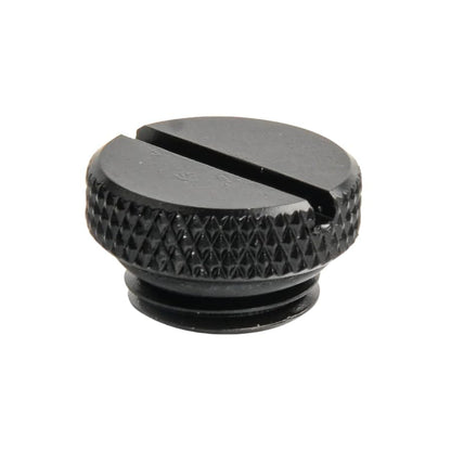 dracaena.io 12 pack G1/4" thread, Thin water Stop Plug Fitting with Coin Slot for Computer water cooling System, durable brass/copper material, Black