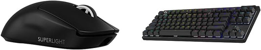 Logitech G Pro X Superlight 2 Lightspeed Wireless Gaming Mouse + G Pro X TKL Lightspeed Wireless Gaming Keyboard (Linear) Bundle - Black