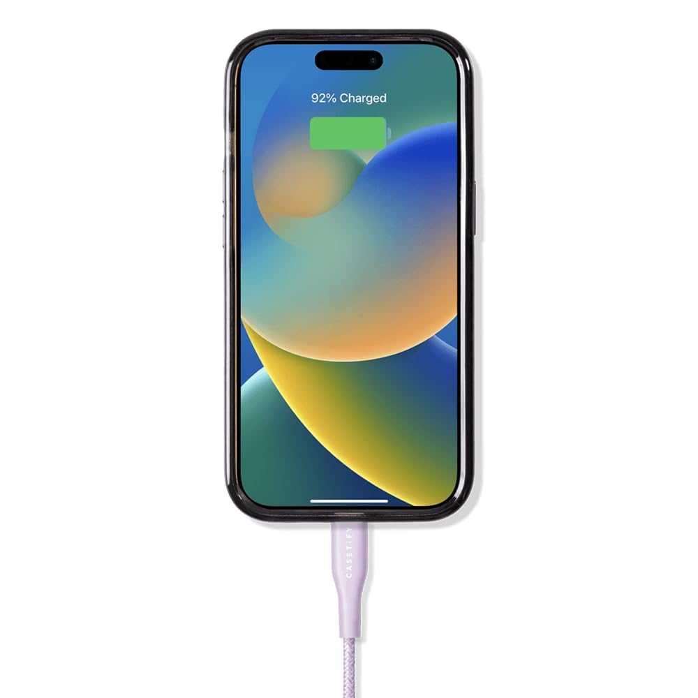 CASETiFY Powerthru USB-C to USB-C Cable (2m/6.6ft) - Lavender