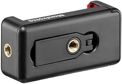 Manfrotto Mini Tripod with Universal Smartphone Clamp, Made in Italy, for iPhone with or Without Case, CSC, Vlogging, Videography, MKPIXICLMII-BK