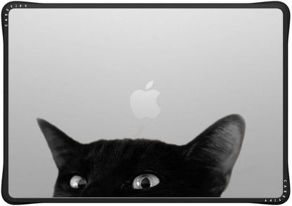 CASETiFY Impact MacBook Air 15" (M2-M4) Case [Cushioned Impact Corners/Scratch-Resistant/Anti-Slip Grip] - CAT - Clear Black