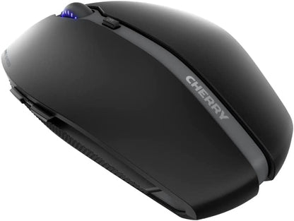 Cherry GENTIX BT Wireless Bluetooth Mouse, Multi-Device Function for up to 3 Devices, Switchable Resolution (1K/2K DPI), 7 Buttons and Scroll Wheel, Battery Operated (Black)
