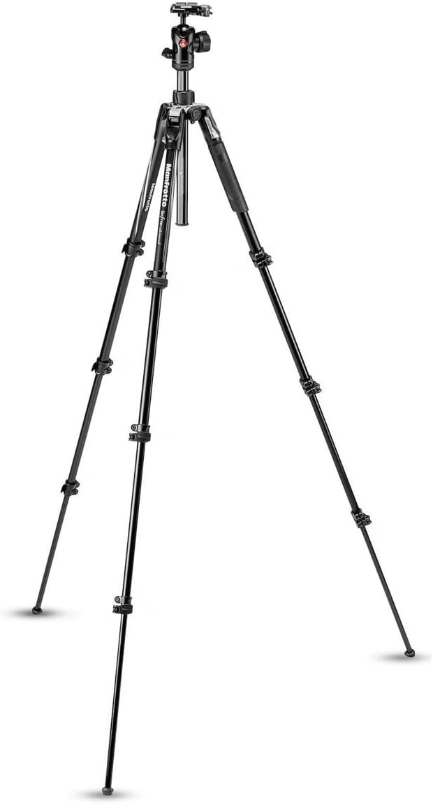 Manfrotto Befree Advanced Camera Tripod with Lever Closure, Portable and Compact Travel Tripod Kit with Ball Head, Aluminum Tripod for DSLR Reflex and Mirrorless Cameras, Camera Accessories