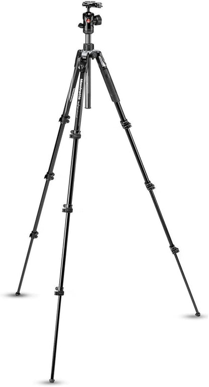 Manfrotto Befree Advanced Camera Tripod with Lever Closure, Portable and Compact Travel Tripod Kit with Ball Head, Aluminum Tripod for DSLR Reflex and Mirrorless Cameras, Camera Accessories