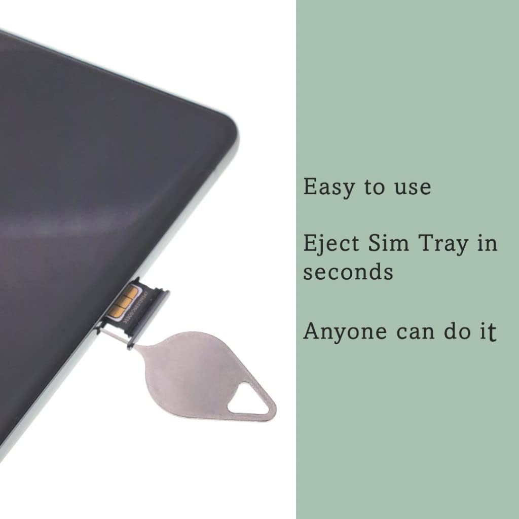 2X PHONSUN Specially Sized Sim Card Tray Removal Tool Opening Eject Pin for iPhone Samsung S23 S22 Ultra FE Note Z Fold Z Flip 5 4 3 Pixel 8 7 6 Pro Phones Moto G Power/Stylus/One/Edge