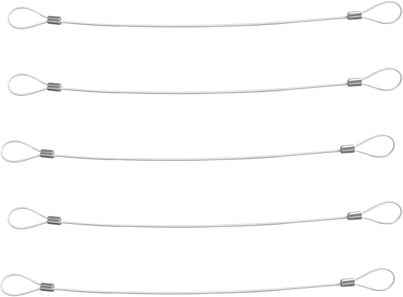 Cable Tethers 10 Pack with Crimping Tool (12 Inches, White Color), Adjustable Security Cable Look, Universal DIY Adapter Tethering Ties Kit for Computer Cord, Pre-Assembled, Tamper-Resistant