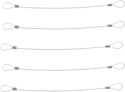 Cable Tethers 10 Pack with Crimping Tool (12 Inches, White Color), Adjustable Security Cable Look, Universal DIY Adapter Tethering Ties Kit for Computer Cord, Pre-Assembled, Tamper-Resistant