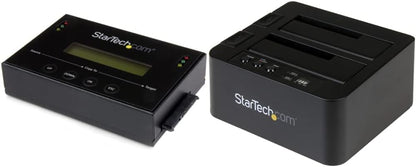 StarTech.com 1:1 Standalone Hard Drive Duplicator with Disk Image Manager for Backup and Restore & .com Standalone Hard Drive Duplicator, External Dual Bay HDD/SSD Cloner/Copier