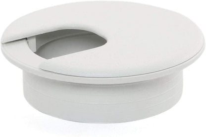 4pcs 2 Inch Desk Wire Cord Cable Grommets Hole Cover for Office PC Desk Cable Cord Organizer Plastic Cover (White-4Pcs)