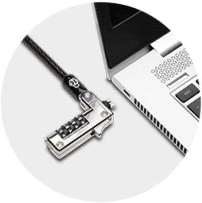 Kensington NanoSaver™ Combination Laptop Lock, Resettable Computer Security Locking Cable for Ultra-thin Laptops for HP Lenovo Asus Acer, Resettable 4-wheel Number Code (K60603WW)