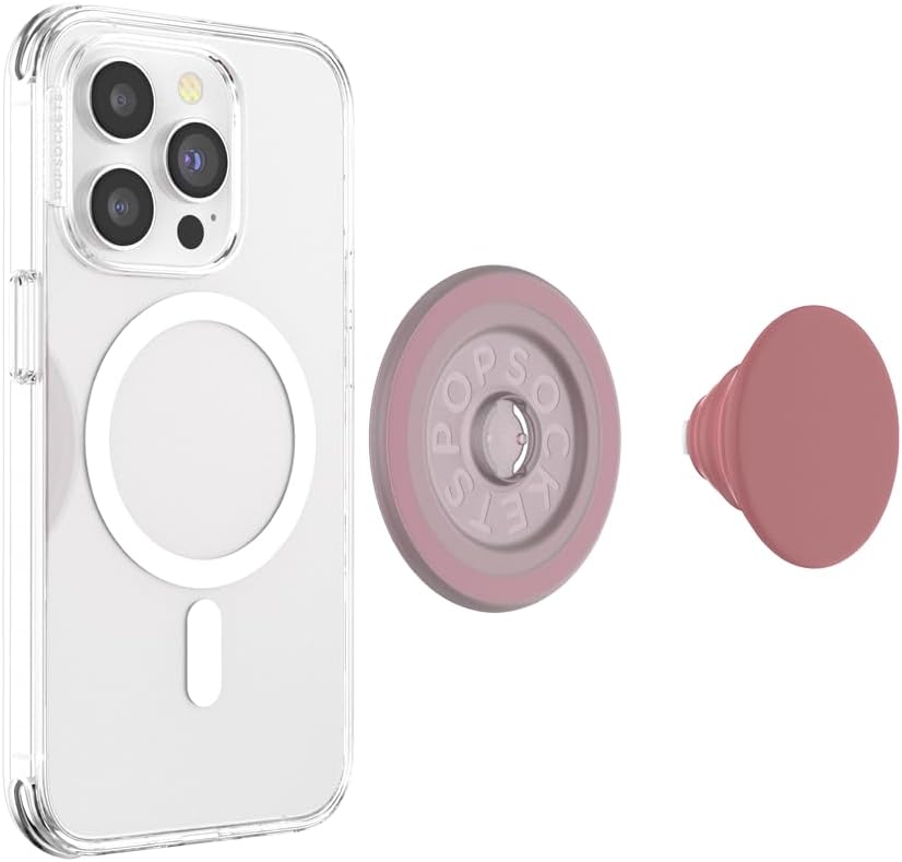 PopSockets Phone Grip for MagSafe with Kickstand, Magnetic Stand, Swappable Top, Secure Hold for iPhone MagSafe Cases, Phone & Tablet Grip, Cute PopSockets - PopOut Clay Speckle