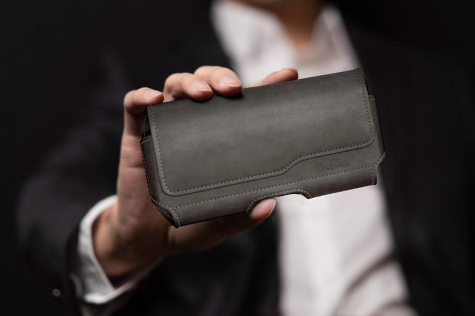 DeBin Holster for Samsung Galaxy Ultra Models s25 s24 s23 s22 s21, Note 20, A13, A32, A02s A03s, A12 A11 A71 A13 Cell Phone Belt Holder Clip Case Pouch Cover (Fits Protective Case on) Pewter