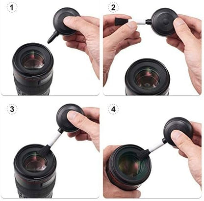 Patelai Camera Cleaning Kit Include Cleaning Pen Brush, Blower Brush Dust Cleaner, Air Blaster Blower Lens Cleaning Kit for Camera, SLR, Telescope, Magnifying Glass, Phone
