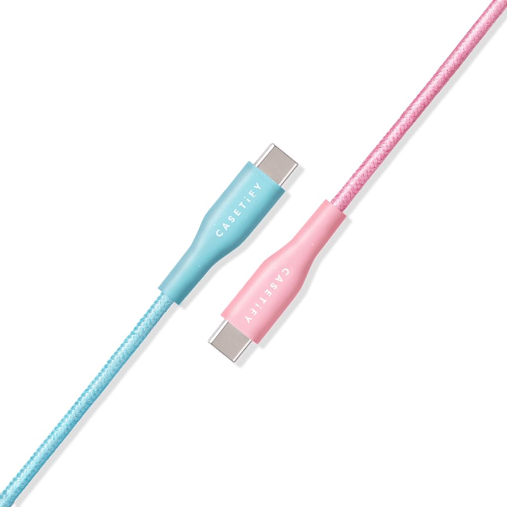CASETiFY Powerthru USB-C to USB-C Cable (1m/3.3ft) - Cotton Candy