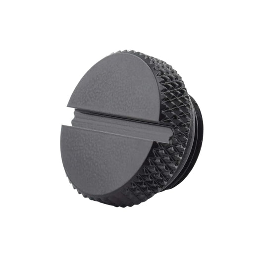 dracaena.io 12 pack G1/4" thread, Thin water Stop Plug Fitting with Coin Slot for Computer water cooling System, durable brass/copper material, Black