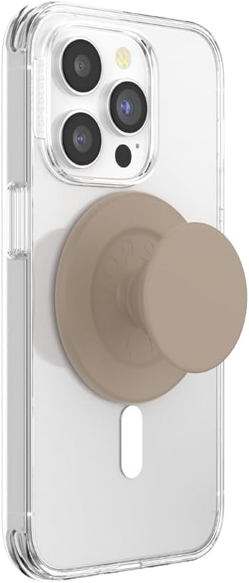 PopSockets Phone Grip for MagSafe with Kickstand, Magnetic Stand, Swappable Top, Secure Hold for iPhone MagSafe Cases, Phone & Tablet Grip, Cute PopSockets - Soft Touch Latte